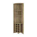 Mobile bar angolare in legno marrone chiaro da 71"