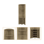 Mobile bar angolare in legno marrone chiaro da 71"
