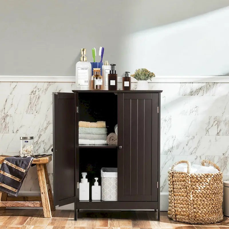 Mobiletto da Bagno con Ante a Doppio Battente