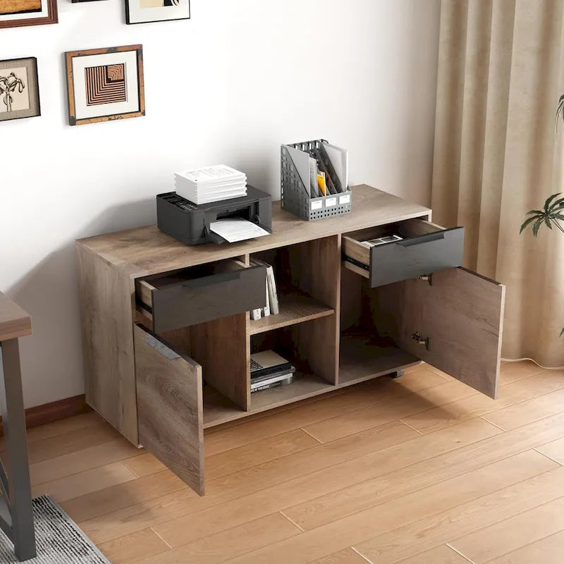 Mobile con cassetti laterali da 47" e supporto per stampante