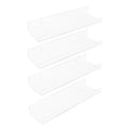 Acrylic Floating Shelves for Wall, Clear Acrylic Shelves for Bathroom Bedroom Living Room and Kitchen Room Wall Display Shelf