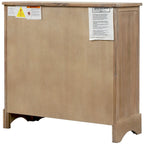 Mobiletto rustico con 2 cassetti e 4 cesti in rattan