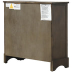 Mobiletto rustico con 2 cassetti e 4 cesti in rattan