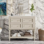 Mobile bagno da 90 cm con lavabo in ceramica sottopiano e 4 cassetti