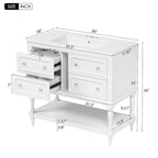 Mobile bagno da 90 cm con lavabo in ceramica sottopiano e 4 cassetti