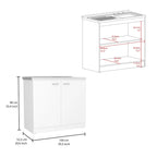 Set da cucina Phoenix 2 pezzi con isola cucina e mobile lavello multiuso