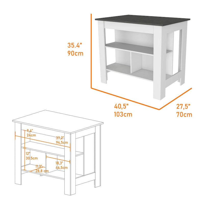 Set da cucina Phoenix 2 pezzi con isola cucina e mobile lavello multiuso