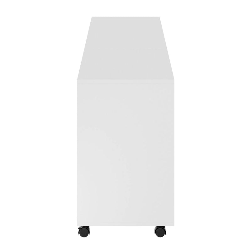 Set da 3 Mobili Contenitori con Rotelle, Bianco