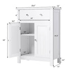 Mobiletto da bagno autoportante con ripiano regolabile