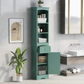 67 Tall Bathroom Cabinet, Freestanding Storage Cabinet with Drawer, MDF Board, Adjustable Shelf, Green