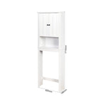 Mobiletto da bagno in legno salvaspazio sopra il WC con ripiano regolabile