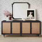 Credenza in canna e ottone fatta a mano