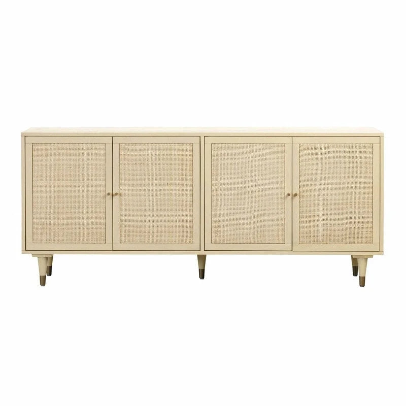 Credenza in canna e ottone fatta a mano