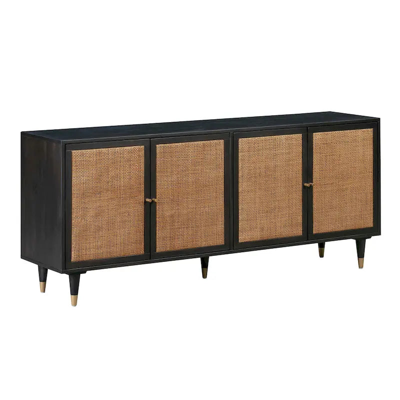 Credenza in canna e ottone fatta a mano