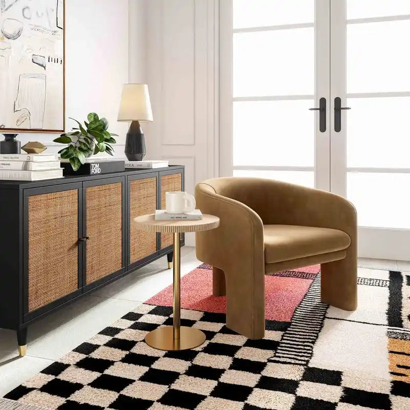 Credenza in canna e ottone fatta a mano