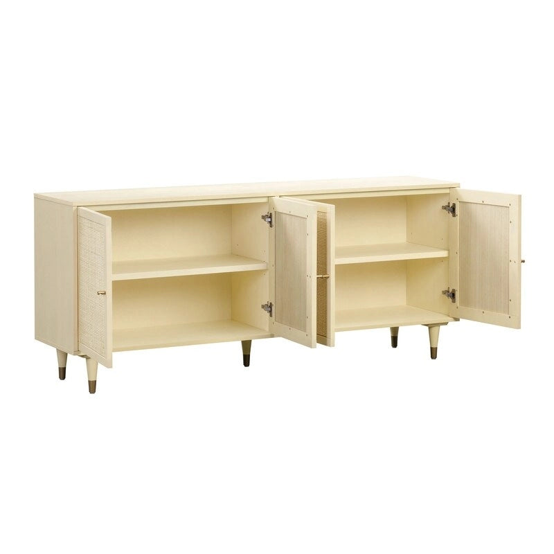 Credenza in canna e ottone fatta a mano