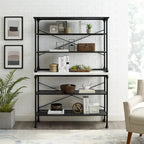 Set di scaffali da cucina con credenza