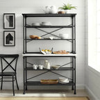 Set di scaffali da cucina con credenza