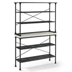 Set di scaffali da cucina con credenza