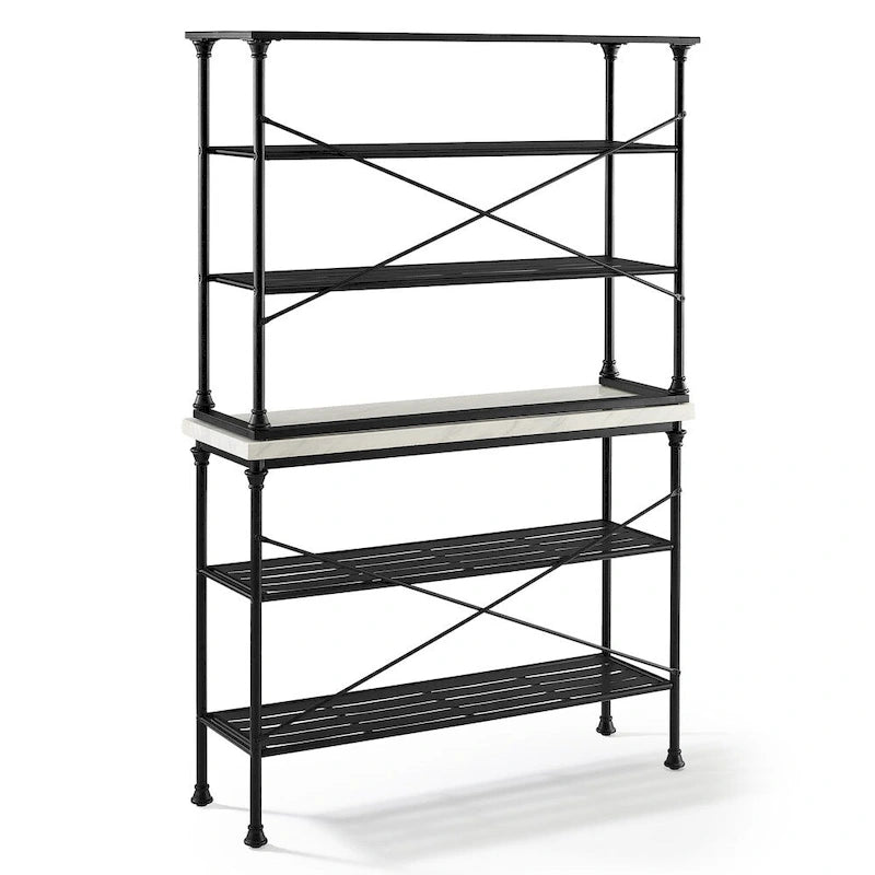 Set di scaffali da cucina con credenza
