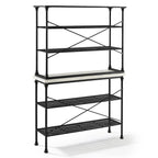 Set di scaffali da cucina con credenza