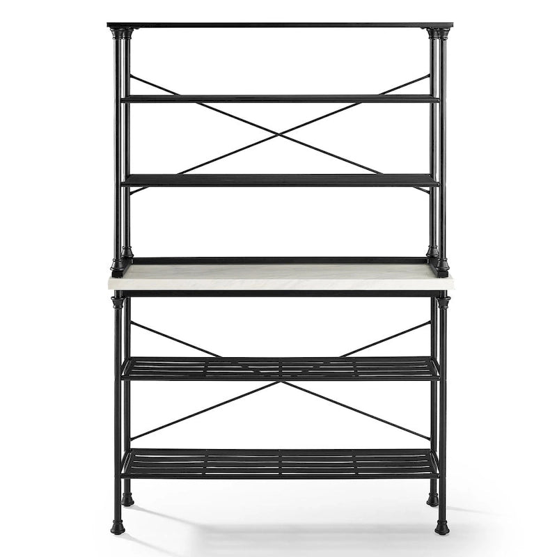 Set di scaffali da cucina con credenza