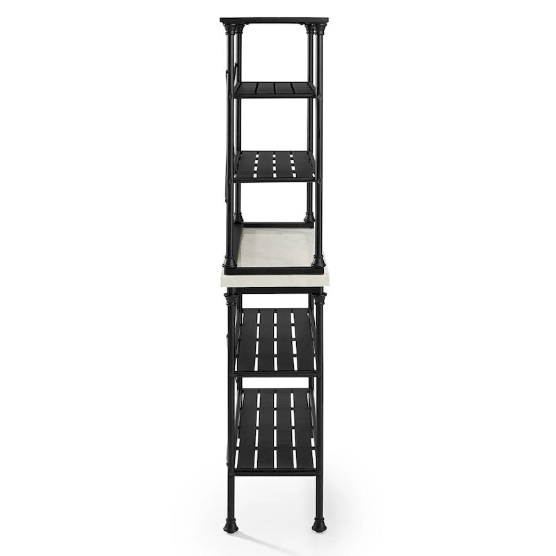 Set di scaffali da cucina con credenza