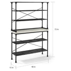 Set di scaffali da cucina con credenza