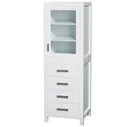 Wyndham Collection Sheffield Linen Tower with Door & Drawer Storage