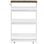 4 Tier Rolling Slim Storage Kitchen Organizer Cart with Handle - 19L x 5.1W x 31.5H
