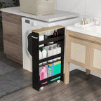 Carrello portaoggetti sottile a 4 ripiani con ruote bloccabili