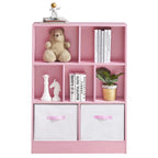 Libreria portaoggetti a 3 ripiani per bambini, mobile espositore in legno per camera da letto