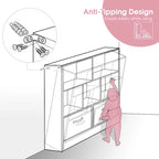 Libreria portaoggetti a 3 ripiani per bambini, mobile espositore in legno per camera da letto