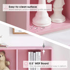 Libreria portaoggetti a 3 ripiani per bambini, mobile espositore in legno per camera da letto