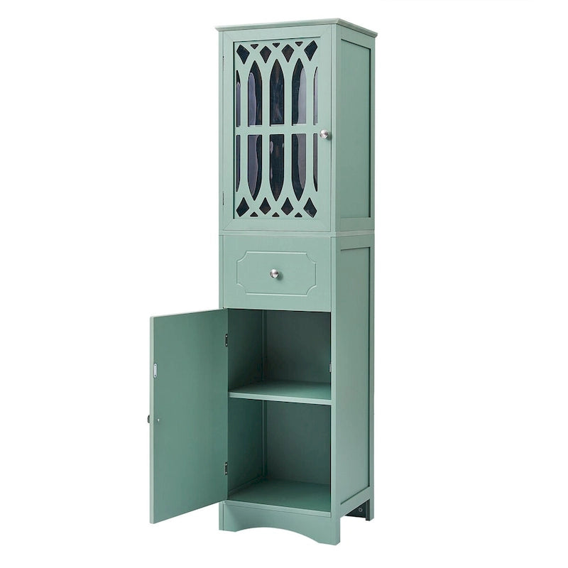 Mobiletto portaoggetti da 64" indipendente con cassetto e ripiano regolabile