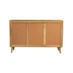 Mobile credenza a 3 ante da 56 pollici, geometrico, marrone naturale