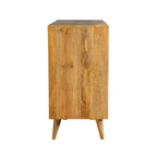 Mobile credenza a 3 ante da 56 pollici, geometrico, marrone naturale