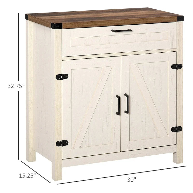 Credenza con cassetto in stile porta scorrevole a granaio