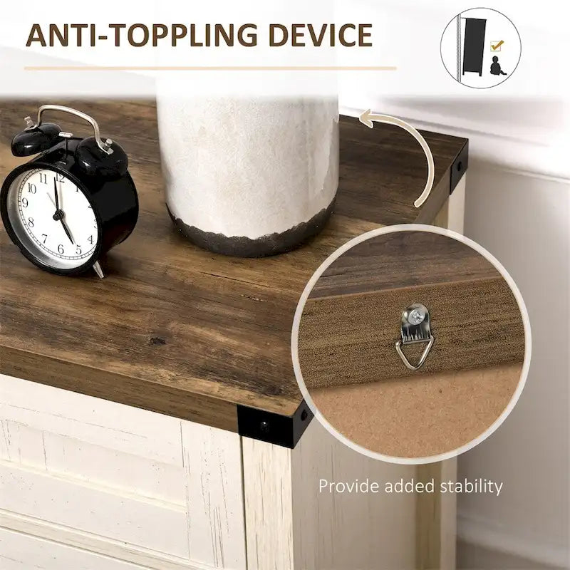 Credenza con cassetto in stile porta scorrevole a granaio