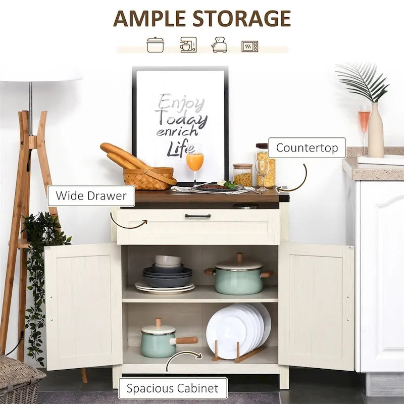 Credenza con cassetto in stile porta scorrevole a granaio