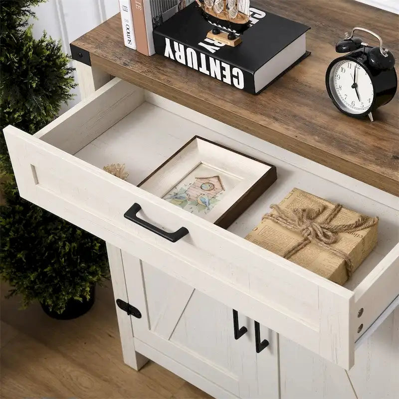 Credenza con cassetto in stile porta scorrevole a granaio