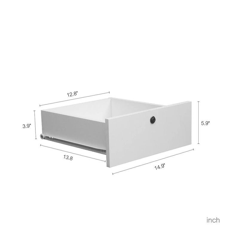 Madia con ante a cannelli, ripiani regolabili e vano contenitore