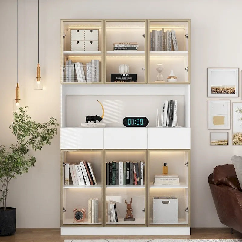 Vetrinetta Espositiva Modulare Alta con Illuminazione a LED
