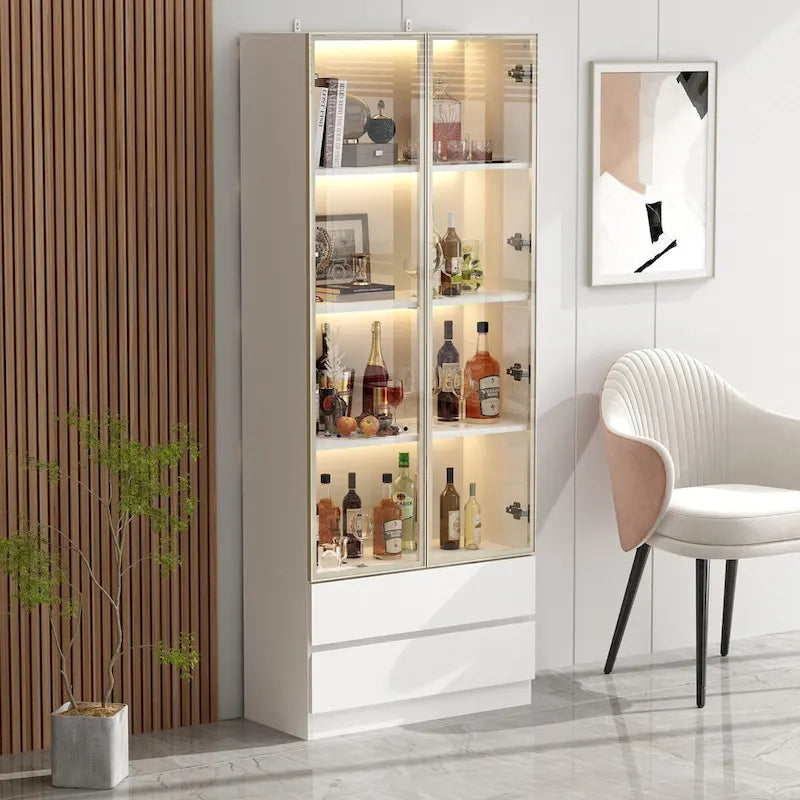 Vetrinetta Espositiva Modulare Alta con Illuminazione a LED