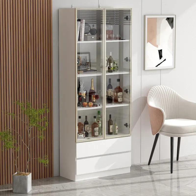 Vetrinetta Espositiva Modulare Alta con Illuminazione a LED
