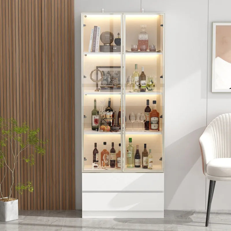 Vetrinetta Espositiva Modulare Alta con Illuminazione a LED