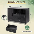 Classificatore orizzontale in legno a 1 cassetto - 15,8P x 36,6L x 25A