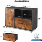 Classificatore orizzontale in legno a 1 cassetto - 15,8P x 36,6L x 25A