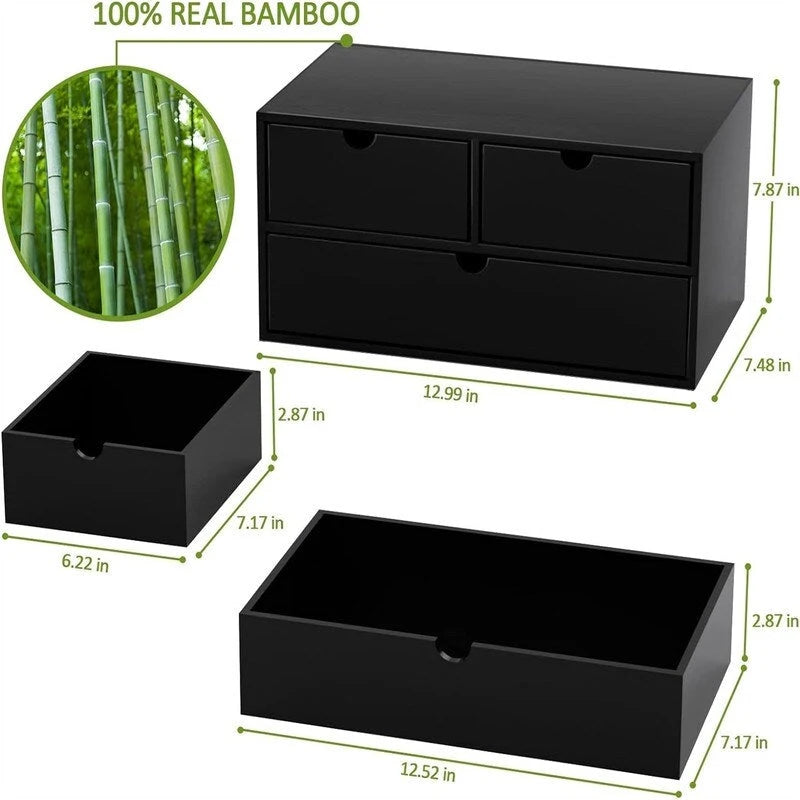 Organizzatore da scrivania in bambù