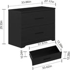 Classificatore orizzontale in legno a 2 cassetti - 27.17P x 33.86L x 29.33A